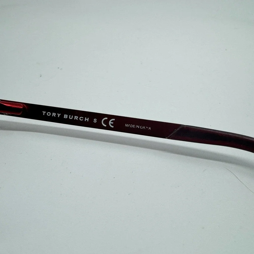 Tory Burch Eyeglasses TY1013 346 Burgundy Rectangular Metal Frame‎ 51[]17 H10072